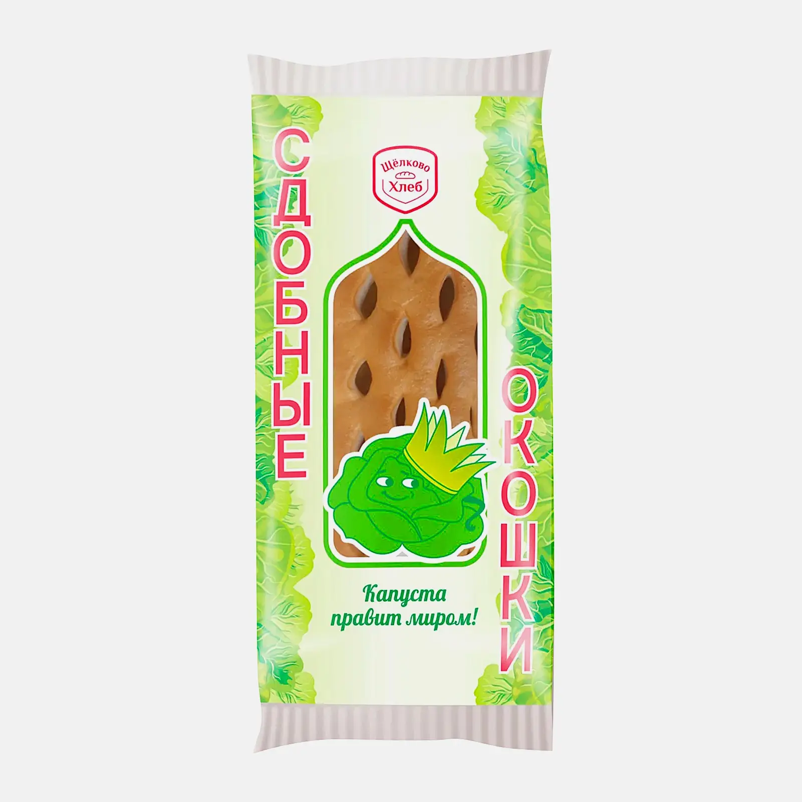 Изображение товара Сдобные окошки с капустой Щелковохлеб 130г свежая капуста