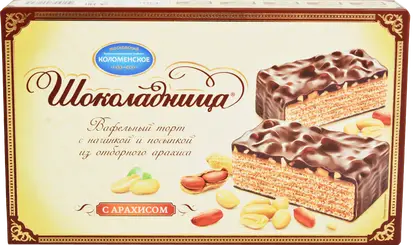 Изображение товара Торт Шоколадница Вафельный с арахисом 400г