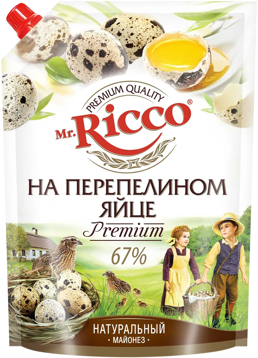 Майонез Mr.Ricco на перепелином яйце 67% 750г - Магнит-Продукты