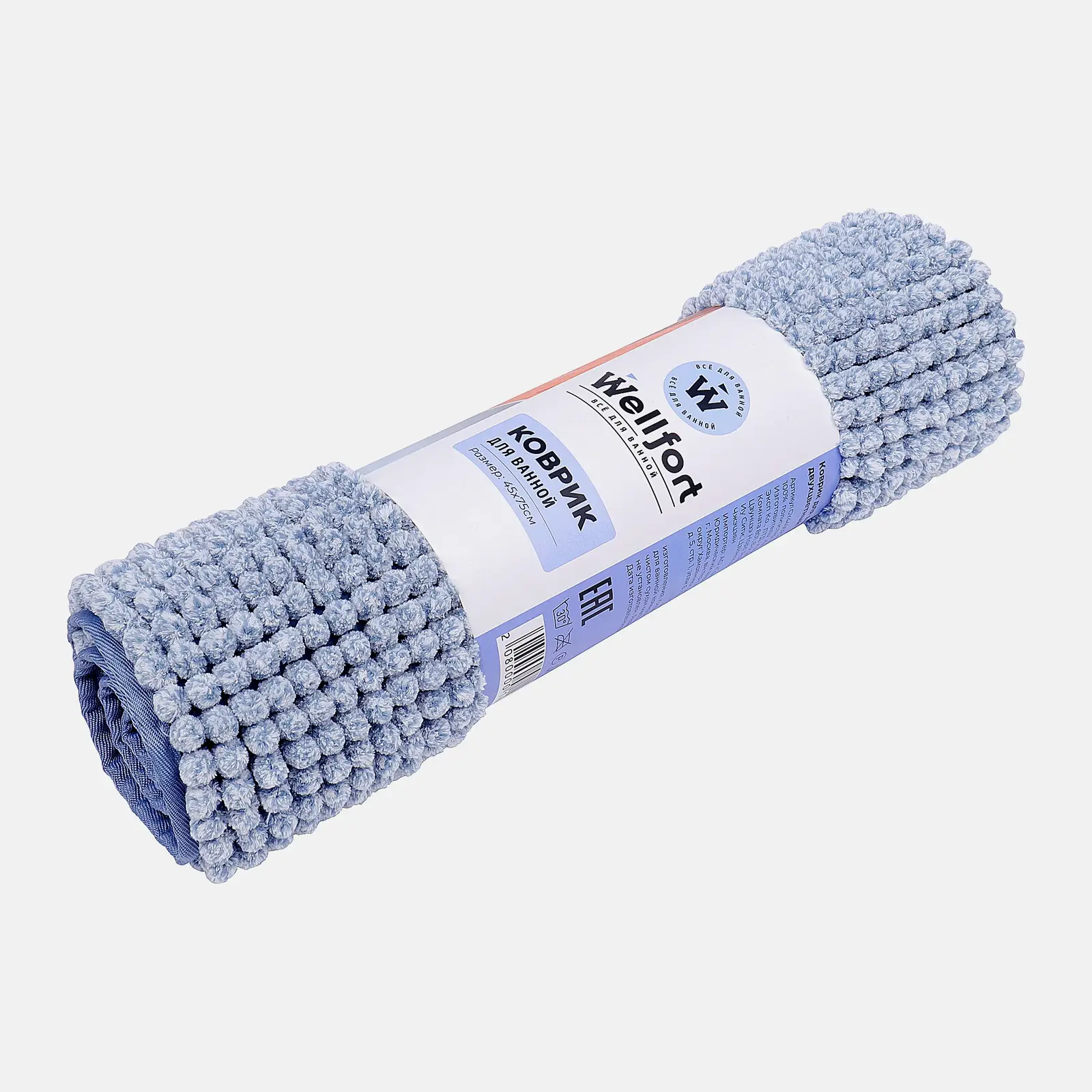 Двухцветный коврик для ванной Wellfort 45*75см