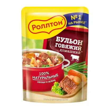 Изображение товара Бульон Роллтон говяжий Домашний 90г