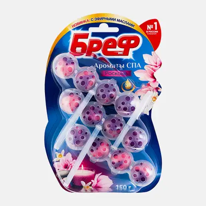 Туалетный блок Бреф Ароматы СПА Роскошь шарики для унитаза 3шт*50г