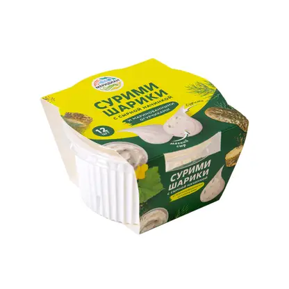 Изображение товара Сурими-шарики Меридиан мягкий сыр и маринованный огурчик 100г