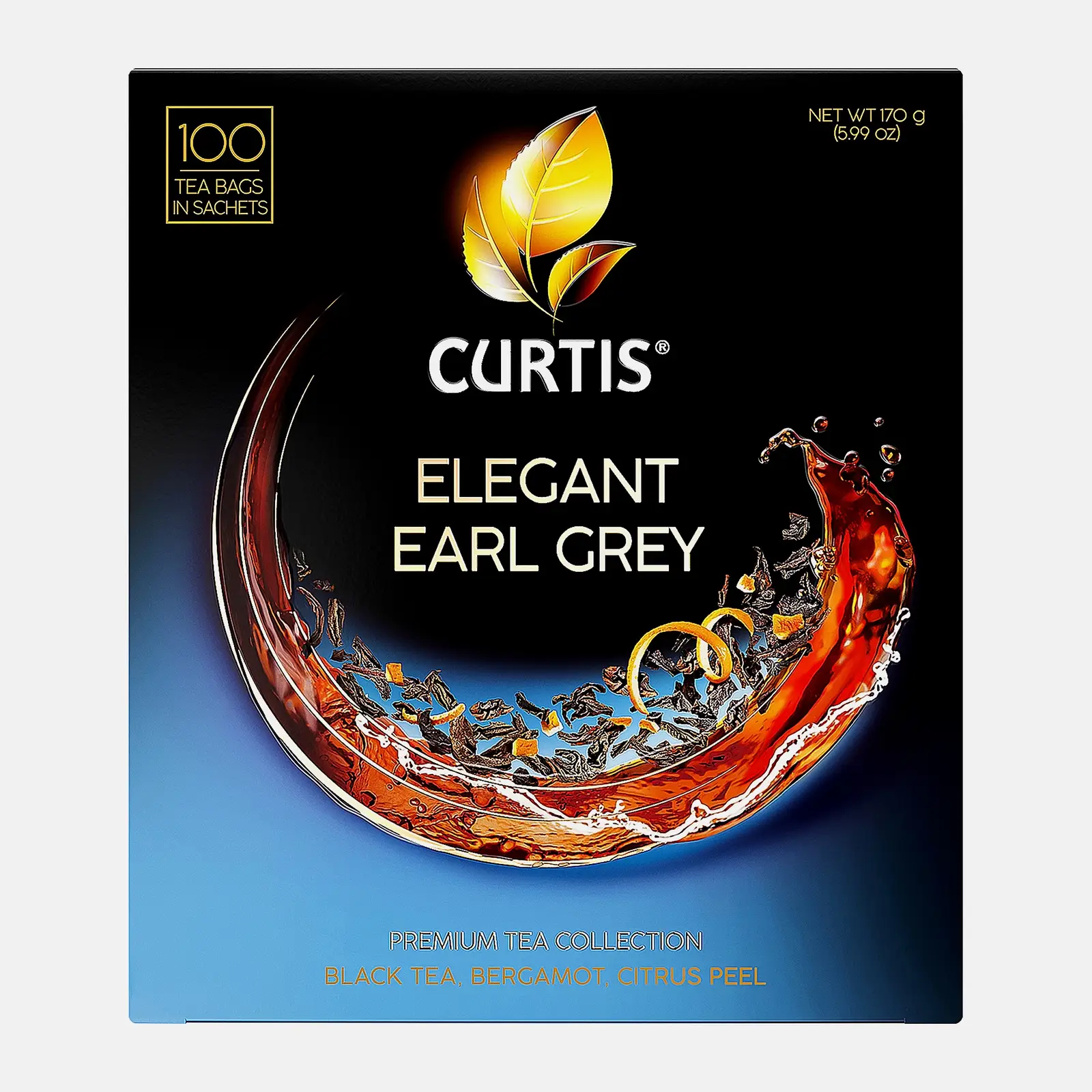 Изображение товара Чай черный Curtis Elegant Earl Grey с ароматом бергамота и цитруса 100саше