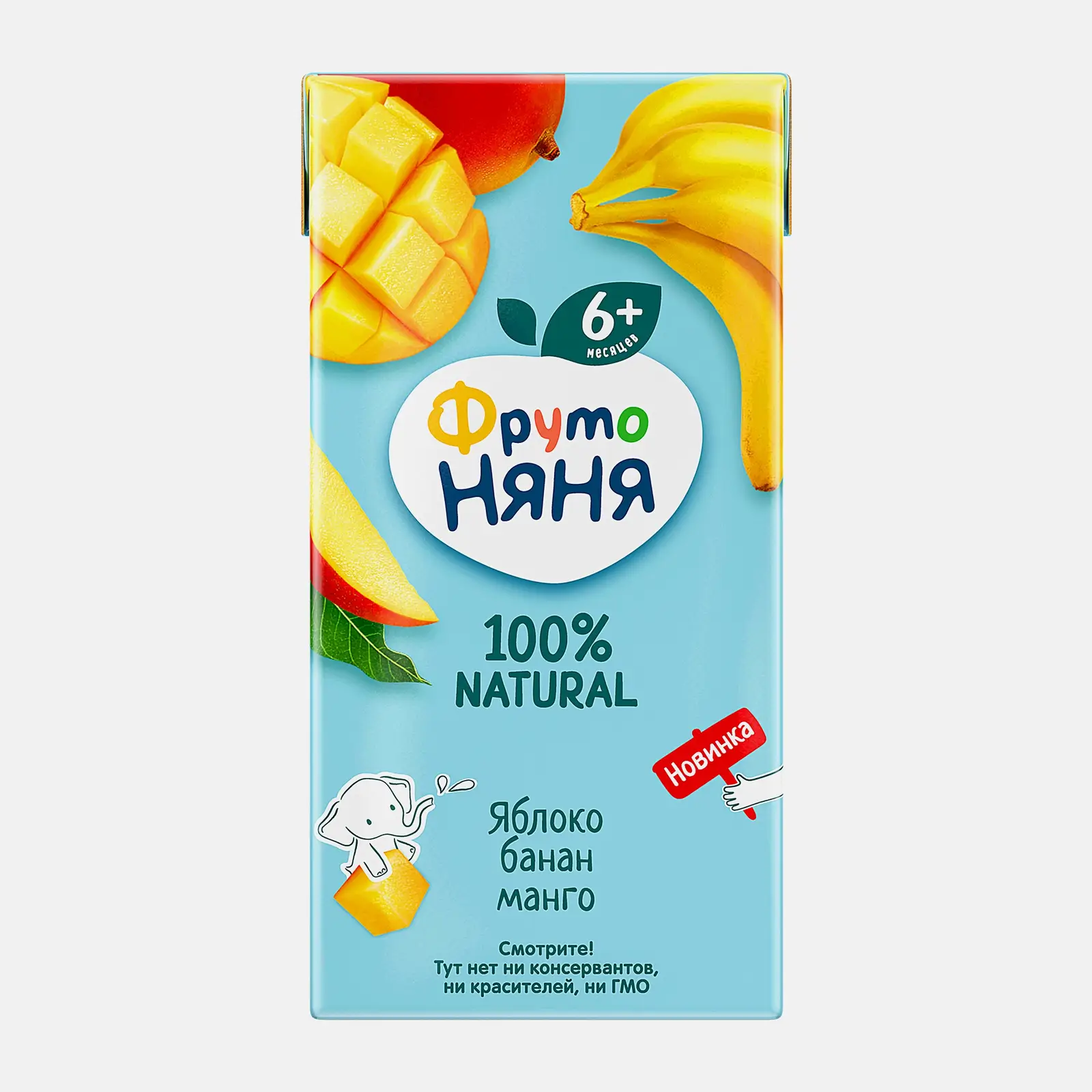 Изображение товара Нектар Яблоко-банан манго с 6 месяцев Фрутоняня 200мл