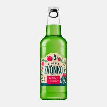 Напиток газированный тархун клубника и мята Zvonko Classic 400мл