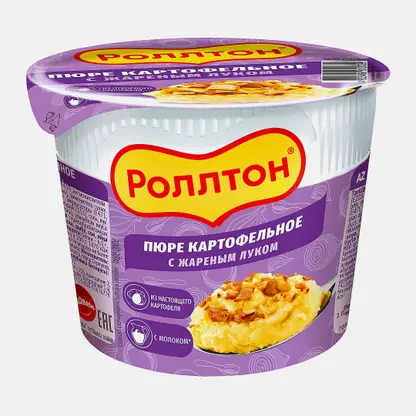 Пюре Роллтон с жаренным луком 40г