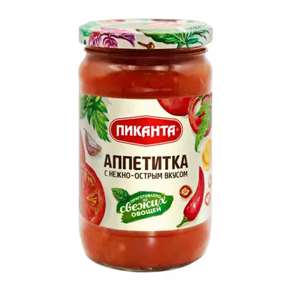 Изображение товара Закуска Пиканта Аппетитка с нежно-острым вкусом 360г