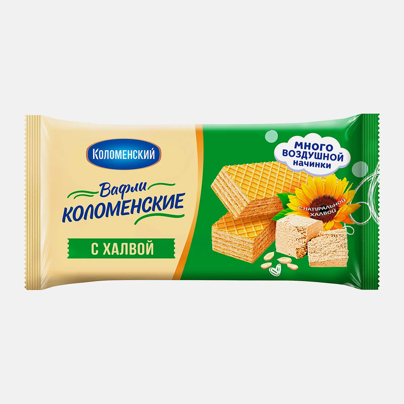 Изображение товара Вафли с халвой Коломенские 200г - идеальный десерт для чаепития