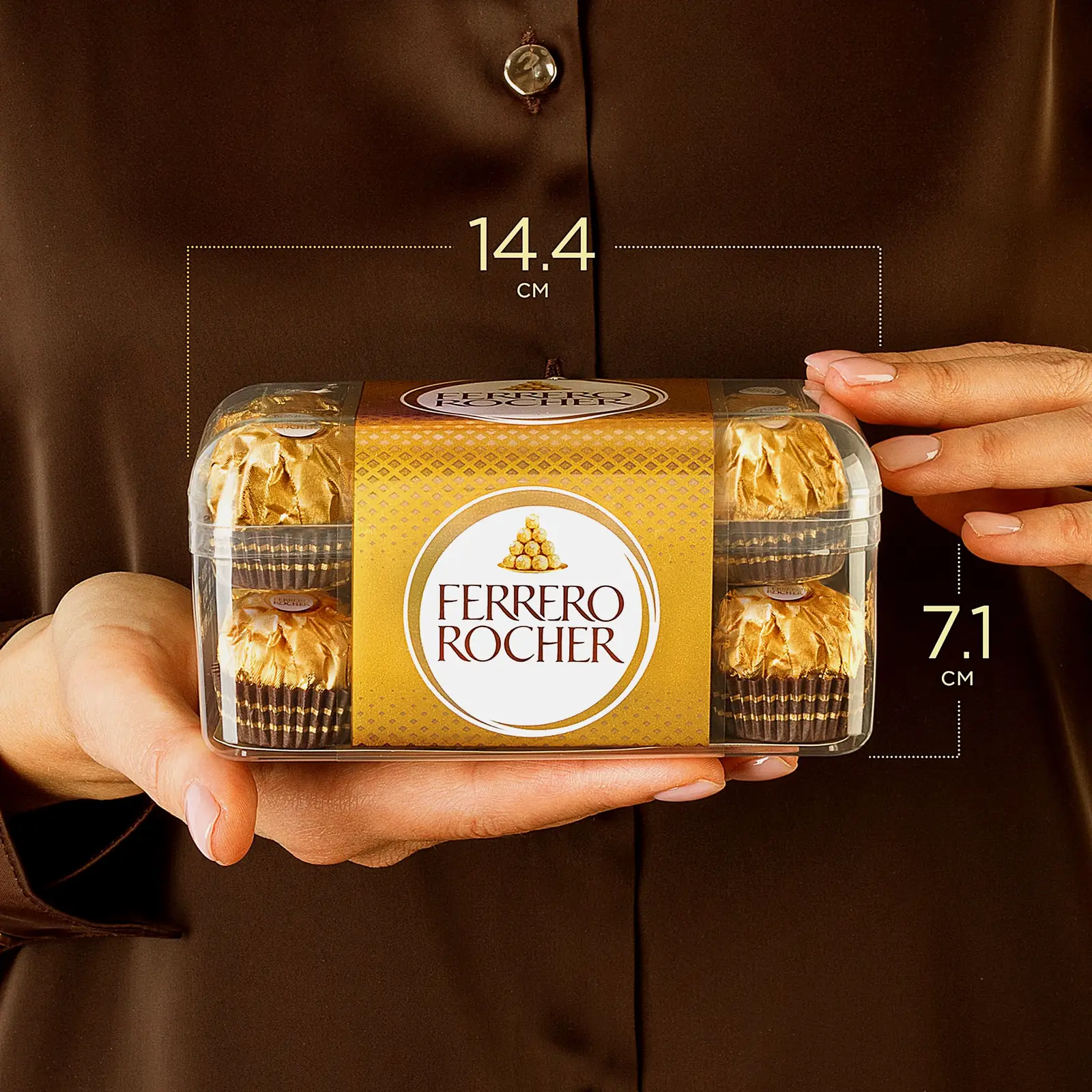 Конфеты Ferrero Rocher из молочного шоколада с начинкой из крема и лесного ореха 200г - фото 8