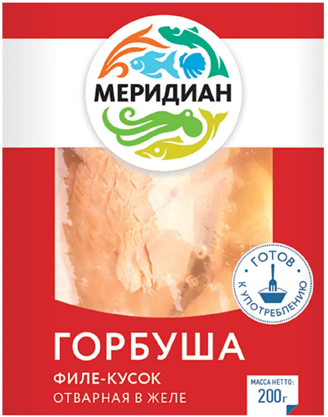 Изображение товара Горбуша Меридиан отварная в желе 200г - готовое блюдо