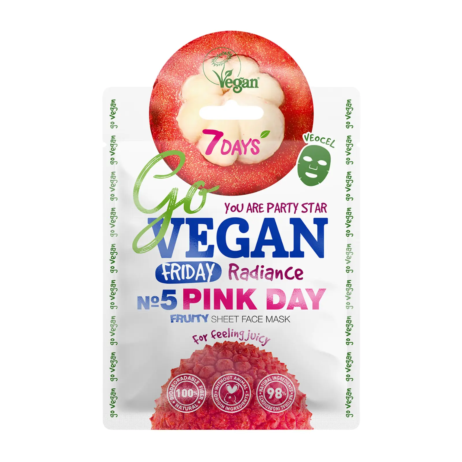 Маска для лица 7 Days Go vegan Friday тканевая 25г