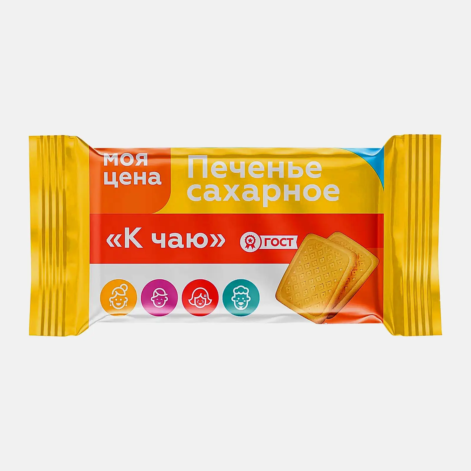 Изображение товара Печенье сахарное к чаю Моя цена 375 г натуральное и вкусное