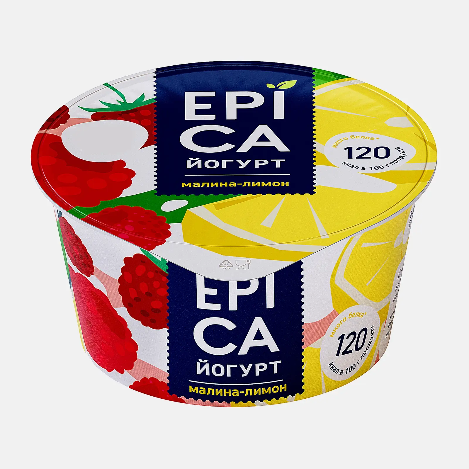 Йогурт Epica малина лимон 4.8% 130г Йогурт Epica малина лимон 4.8% 130г