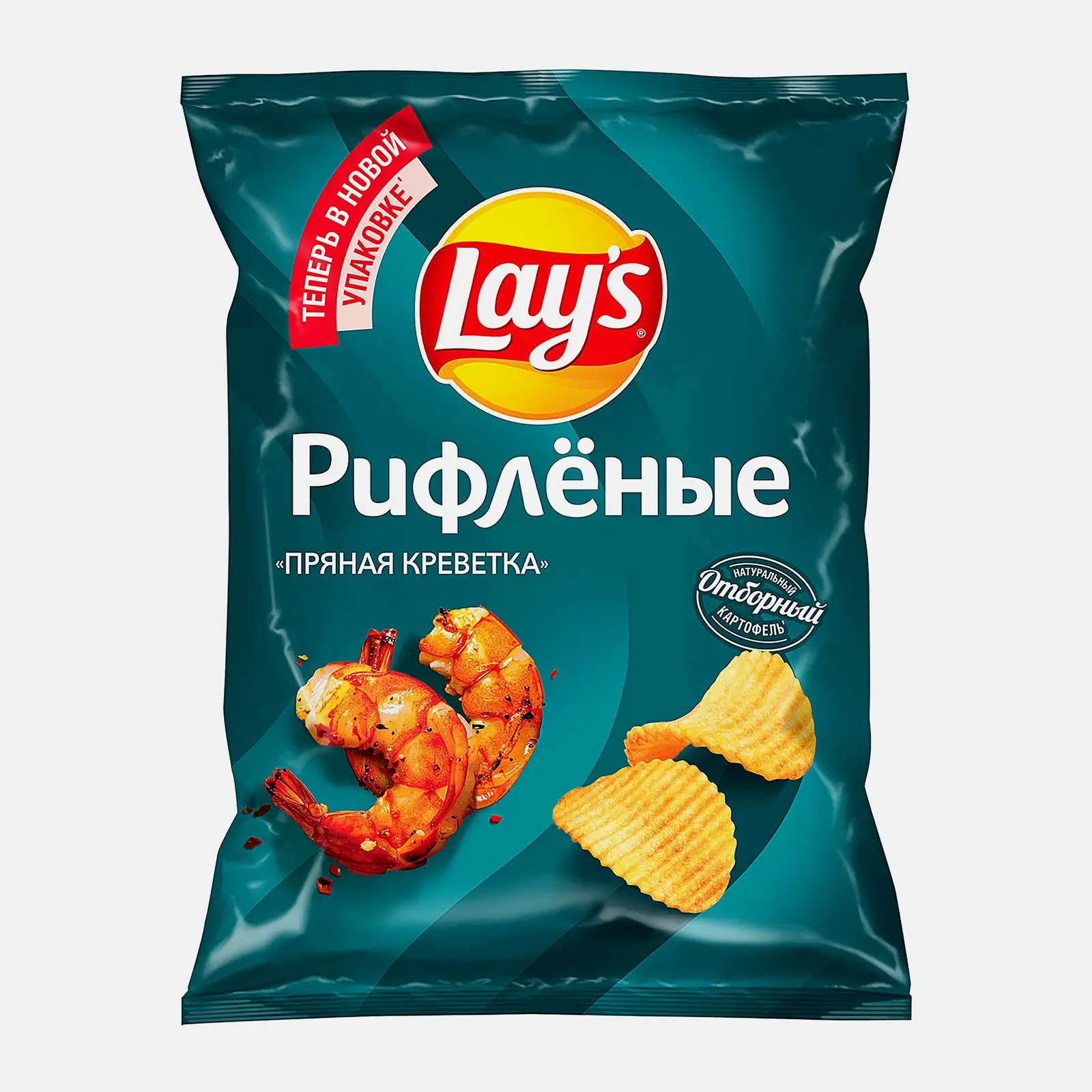 Чипсы рифленые со вкусом пряная креветка Lays 105г Чипсы рифленые со вкусом пряная креветка Lays 105г