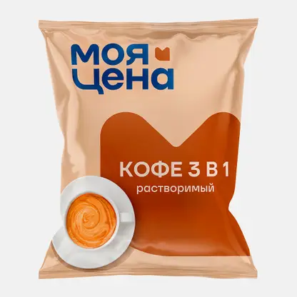 Напиток кофейный растворимый Моя цена 3в1 10пак 180г