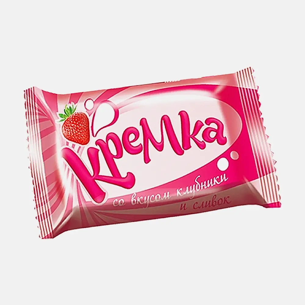 Карамель со вкусом клубники и сливок Кремка