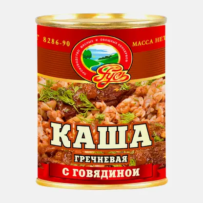 Каша гречневая Русь с говядиной 340г