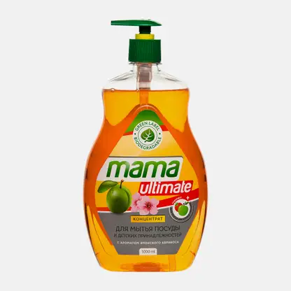 Концентрированный гель для мытья посуды Японский абрикос Mama Ultimate 1л