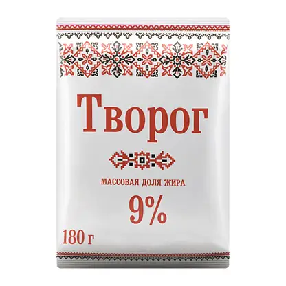 Изображение товара Творог Славянские кружева 9% 180г