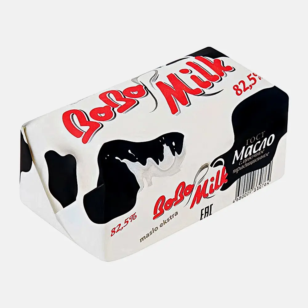 Масло сливочное Bobo Milk 82.5% 375г