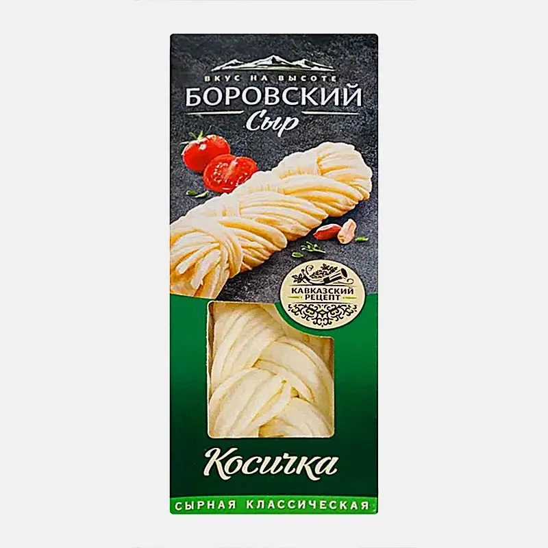 Изображение товара Сыр Боровский косичка 43% 100г - Натуральный твердый сыр высокого качества