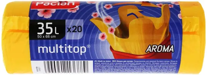 Мешки для мусора Paclan с завязками 35л 20шт
