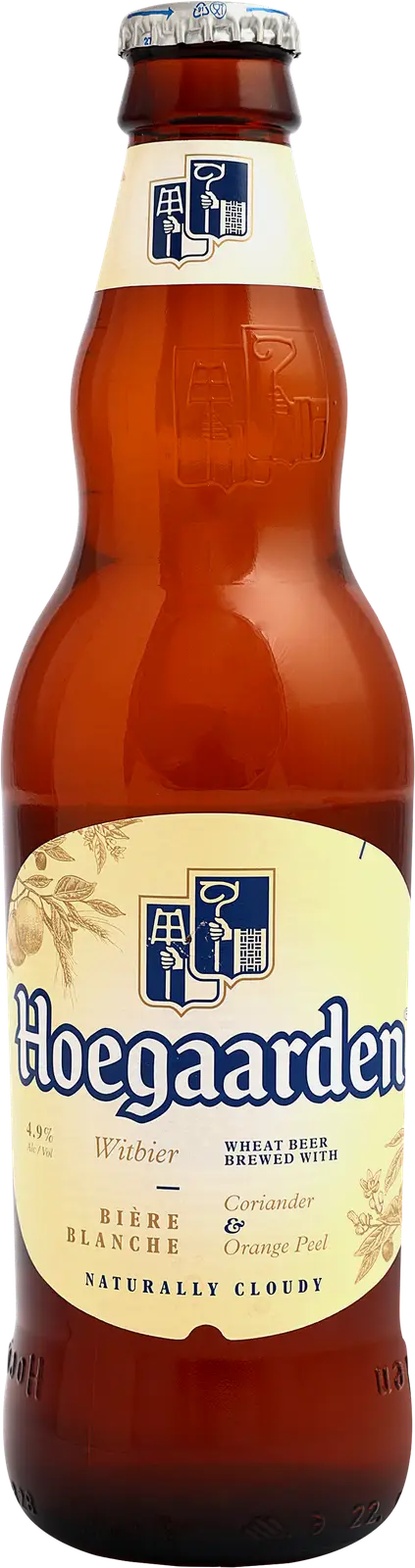 Изображение товара Пивной напиток Hoegaarden белый светлый нефильтрованный 4.9% 440мл