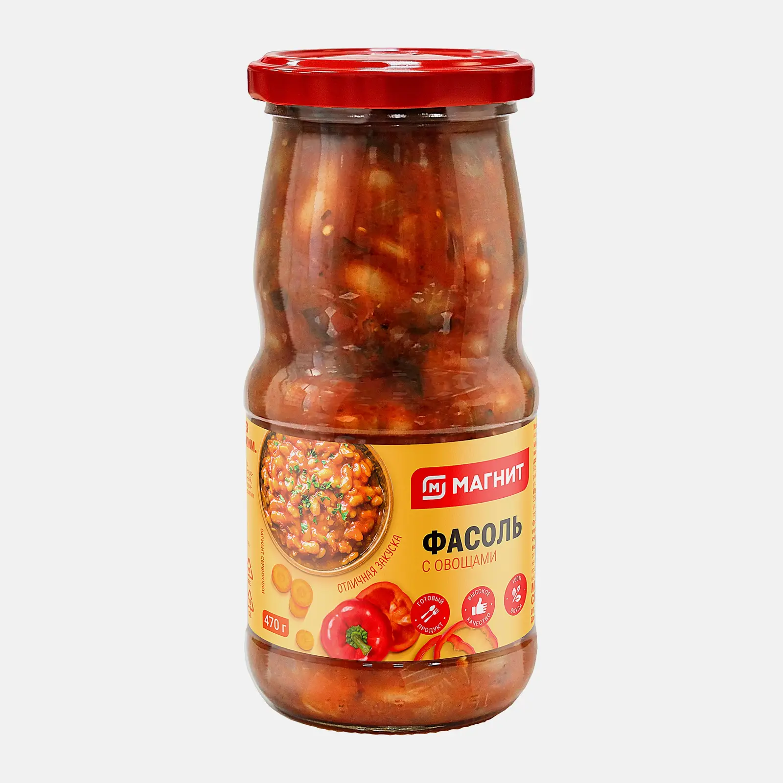 Фасоль Магнит с овощами 470г