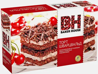 Торт бисквитный Шварцвальд Baker House 350г
