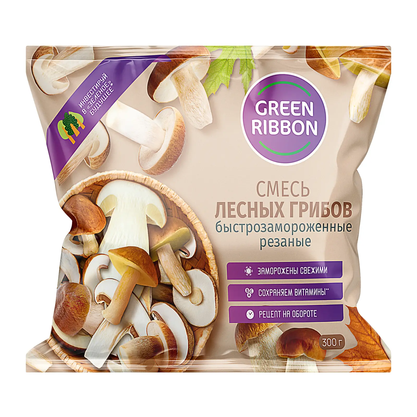 Изображение товара Микс лесных грибов Green Ribbon 300г свежие и натуральные