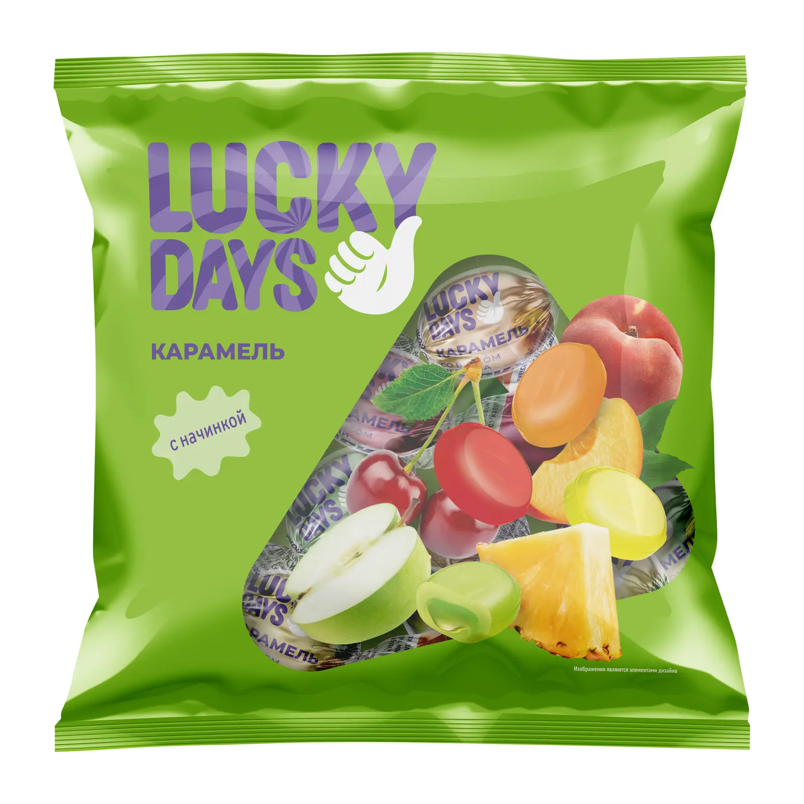 Изображение товара Ассорти карамельных конфет Lucky Days с фруктовой начинкой 250г