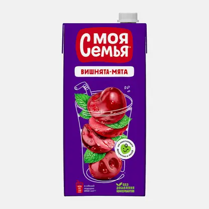 Напиток сокосодержащий Моя семья Груша черноплодная рябина вишня 1.93л
