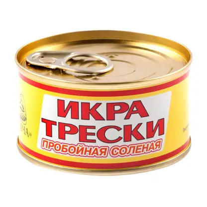 Изображение товара Икра трески пробойная соленая паста 130г в жестяной банке