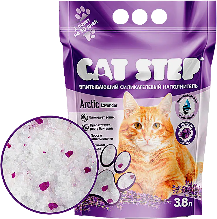 Наполнитель для кошачьего туалета Cat Step 3.8л в ассортименте