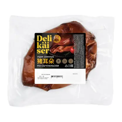Изображение товара Ухо свиное По-сычуаньски су-вид томлёное Delikaiser весовое