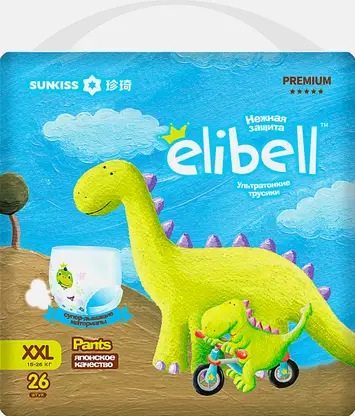 Подгузники-трусики Elibell Premium р.XXL 15-26кг 26шт