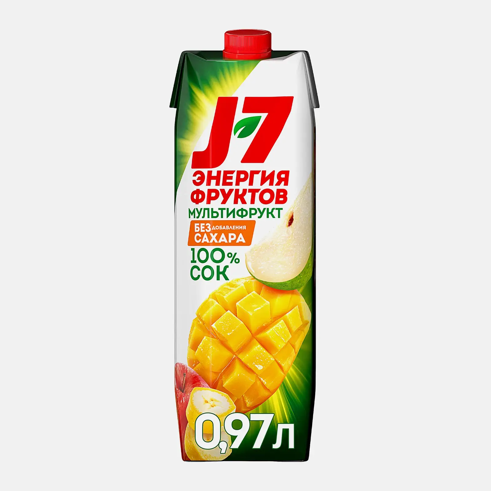 Изображение товара Нектар J-7 Мультифрукт с мякотью 970мл - натуральный сок без сахара