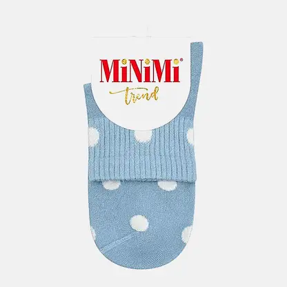 Женские носки голубые в горошек р.35-38 Minimi Trend 4209