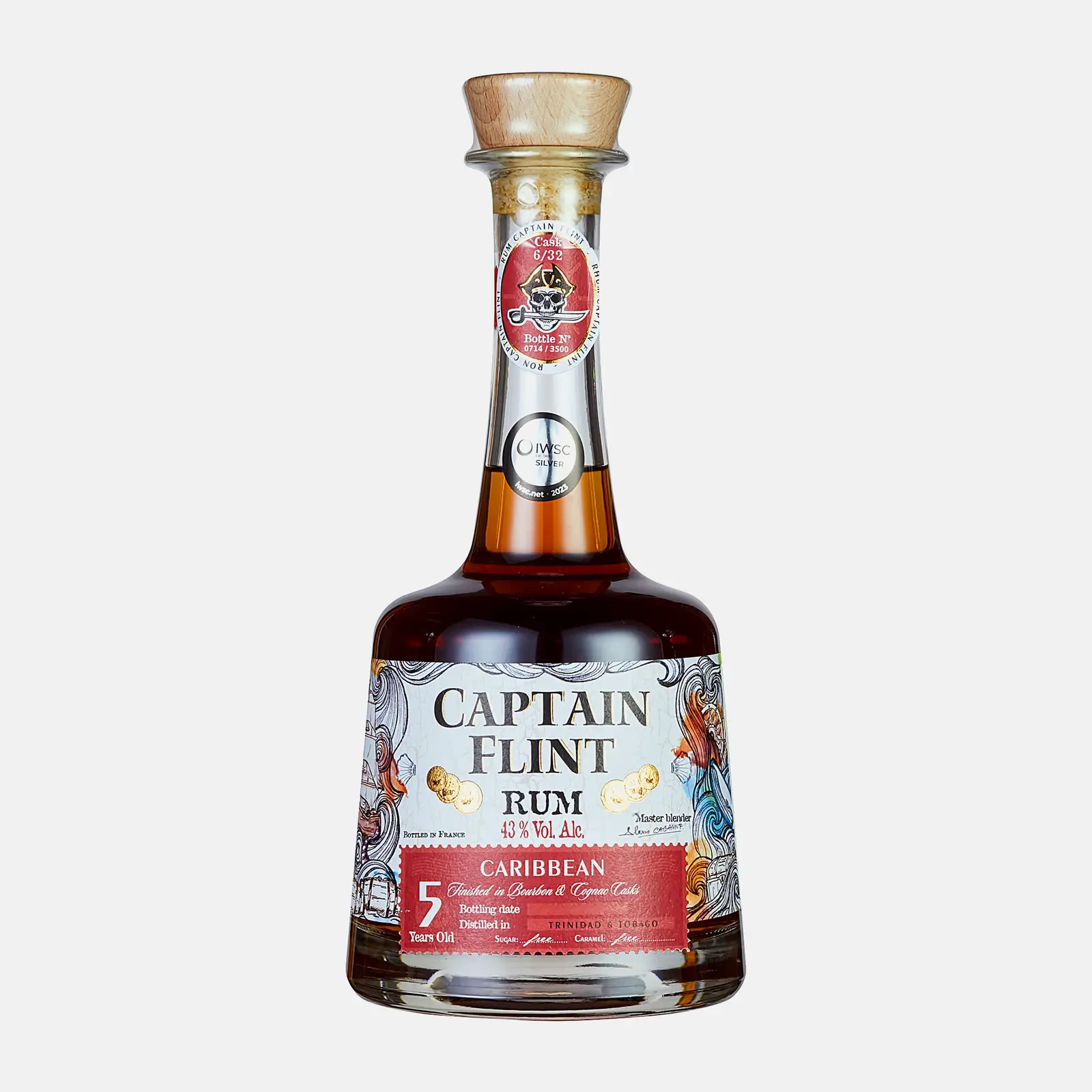 Ром Captain Flint Caribbean 5 Yo 43% 700мл