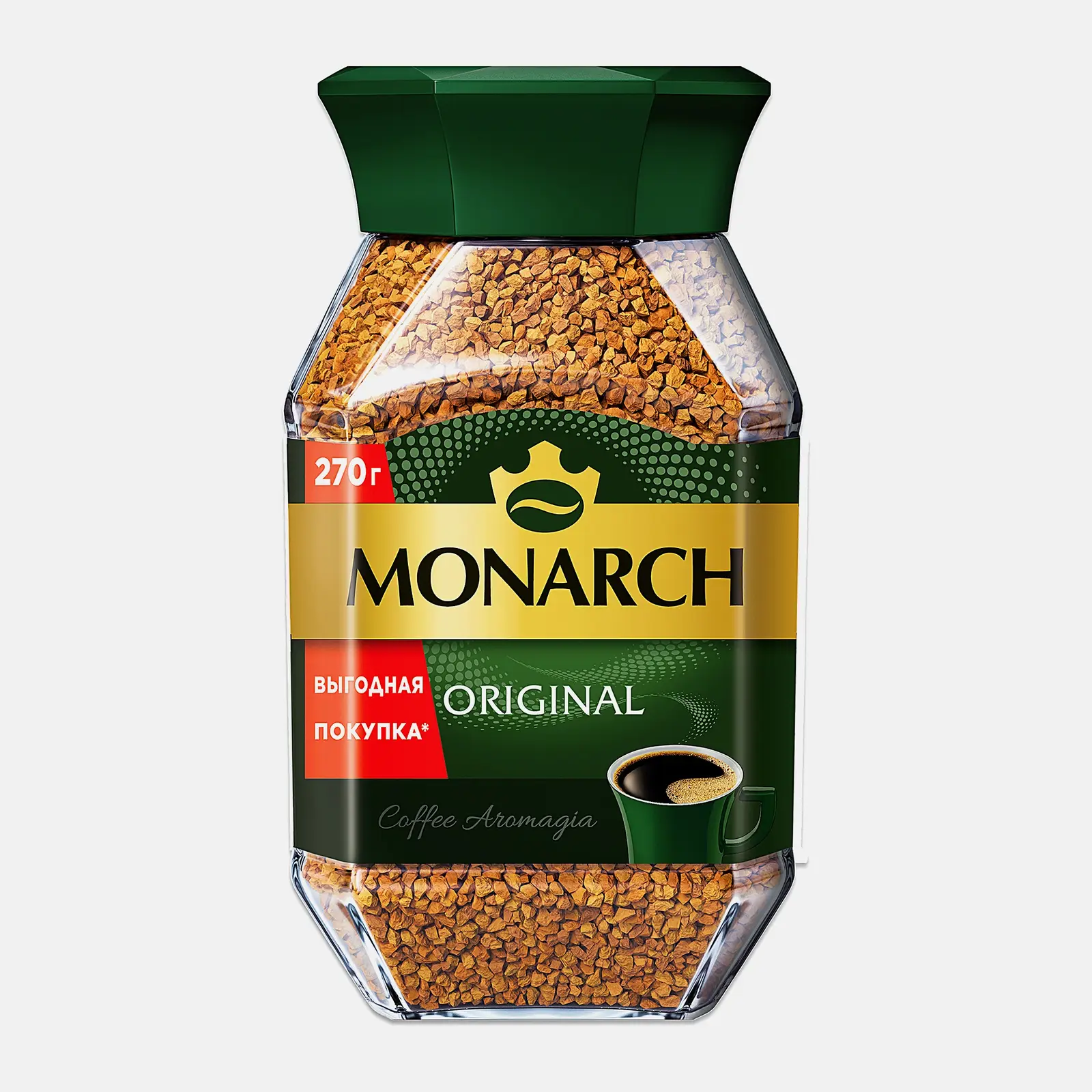 Изображение товара Кофе растворимый Monarch 270г Jacobs натуральный с насыщенным ароматом