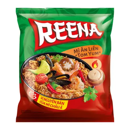 Изображение товара Лапша быстрого приготовления Reena Том-ям 85г острый ароматный суп