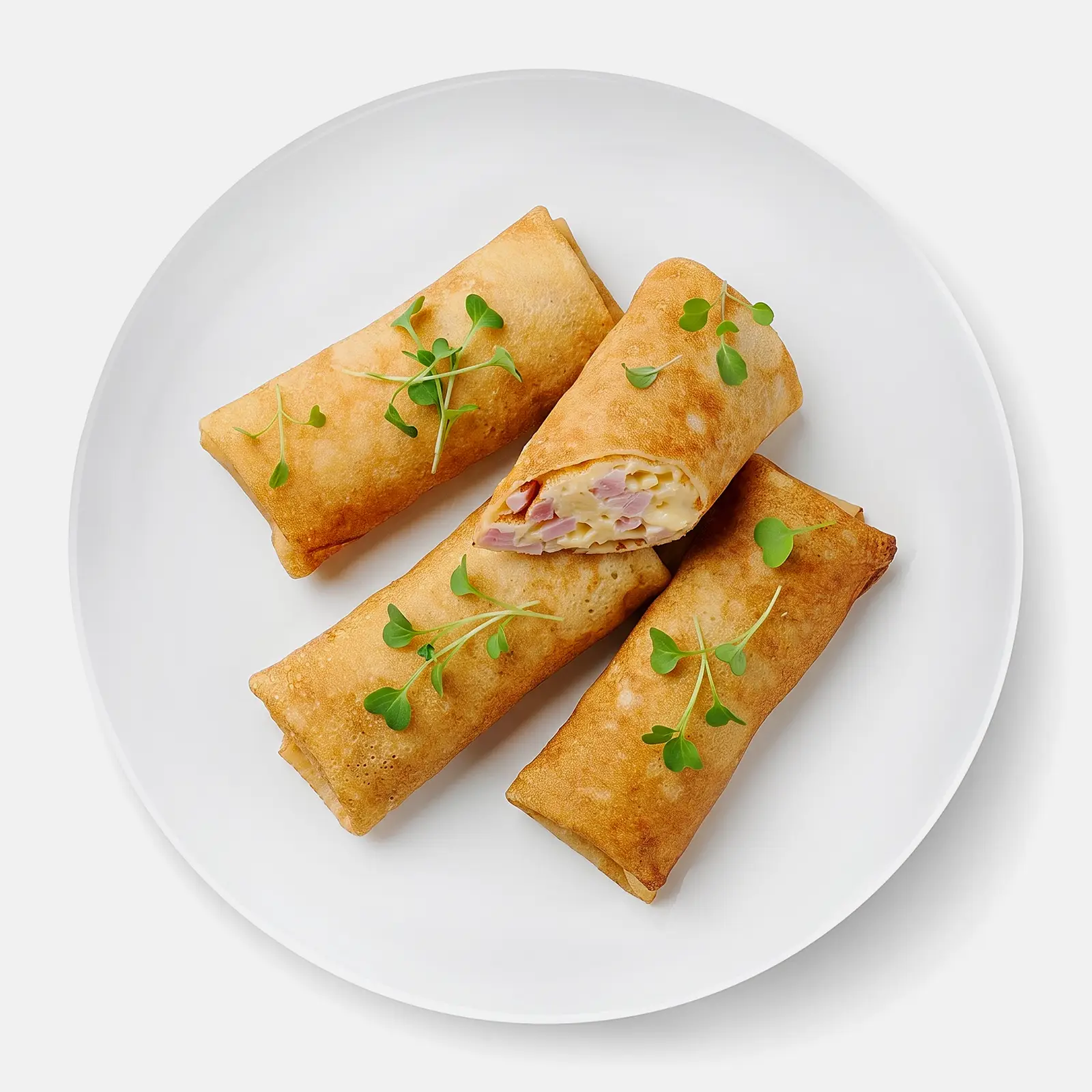 Блины с ветчиной и сыром