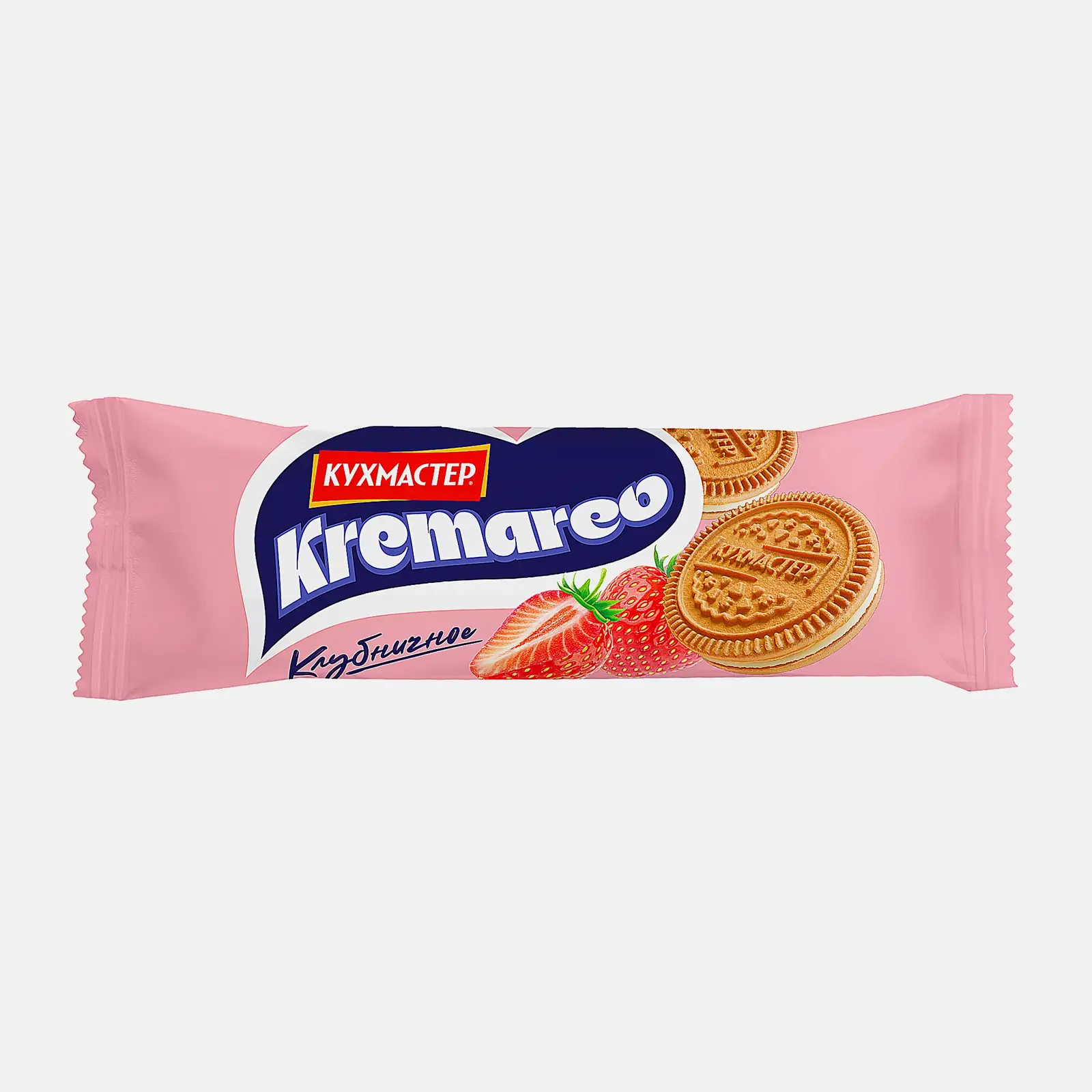 Изображение товара Печенье Kremareo клубничное Кухмастер 100г Изображение товара Печенье Kremareo клубничное Кухмастер 100г