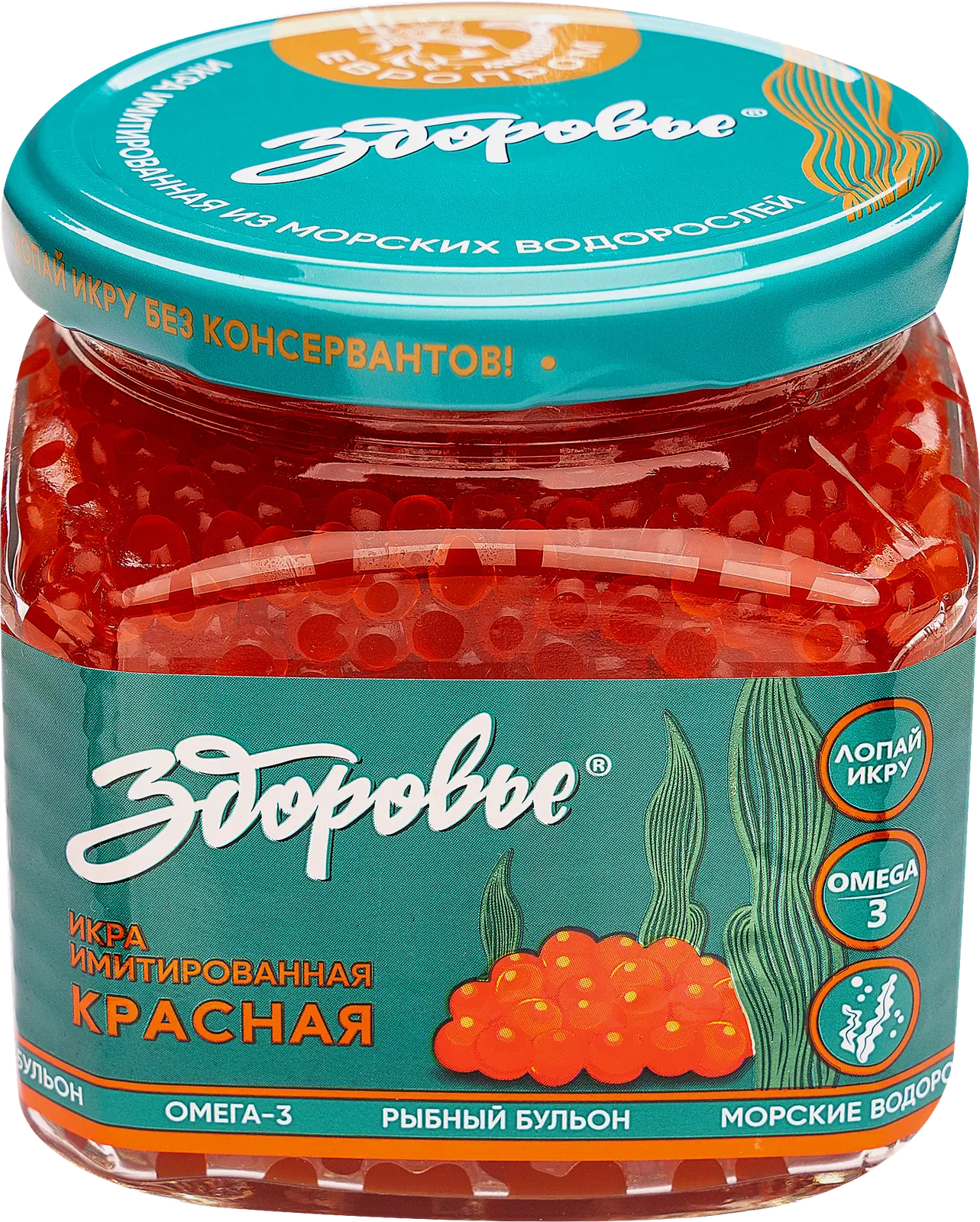 Изображение товара Икра имитированная красная 420г Здоровье, вкусная и экономичная альтернатива