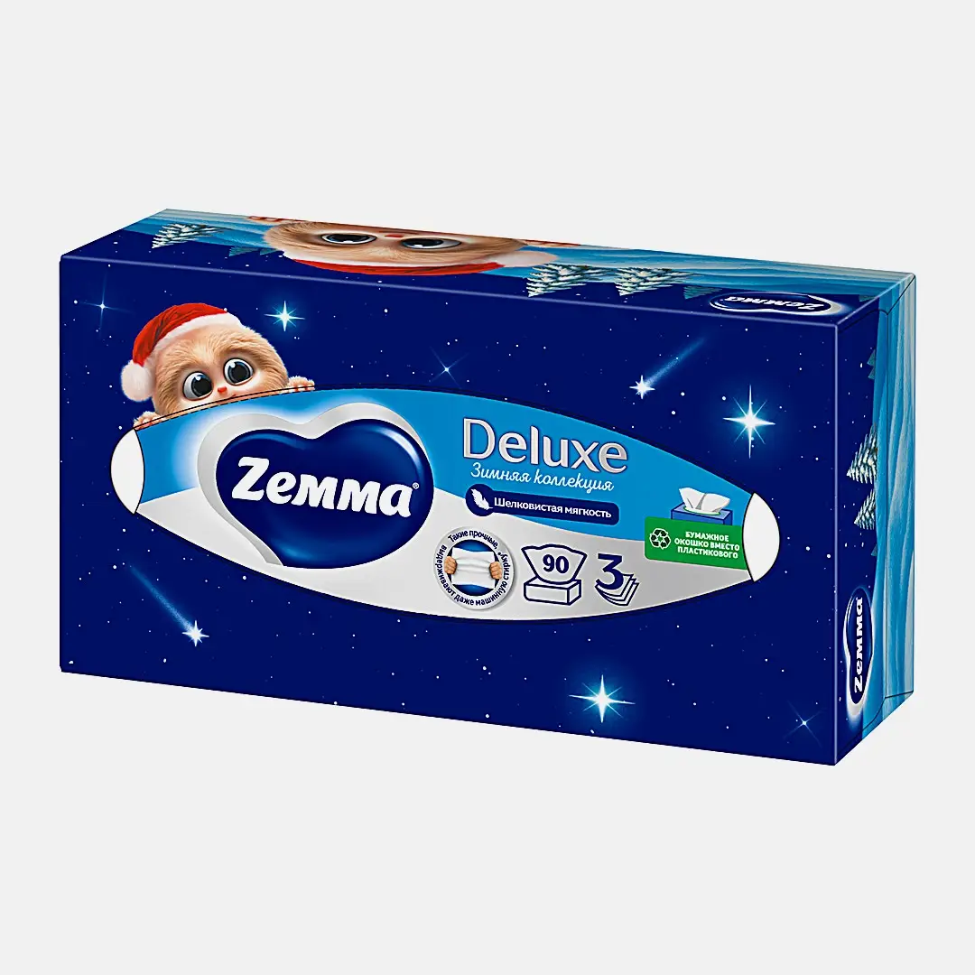 Бумажные салфетки Zemma Deluxe Design 3 слоя 90шт в ассортименте - фото 4 Бумажные салфетки Zemma Deluxe Design 3 слоя 90шт в ассортименте - фото 4
