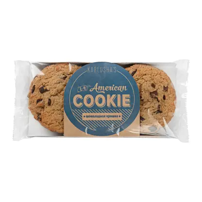 Изображение товара Печенье American Cookie с шоколадной крошкой Karlushas 280г Изображение товара Печенье American Cookie с шоколадной крошкой Karlushas 280г