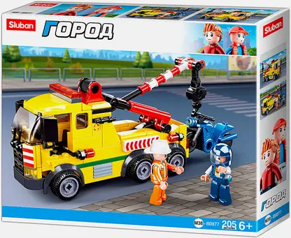 Конструктор Эвакуатор 205 деталей 178г 28.5*23.7*5.4см