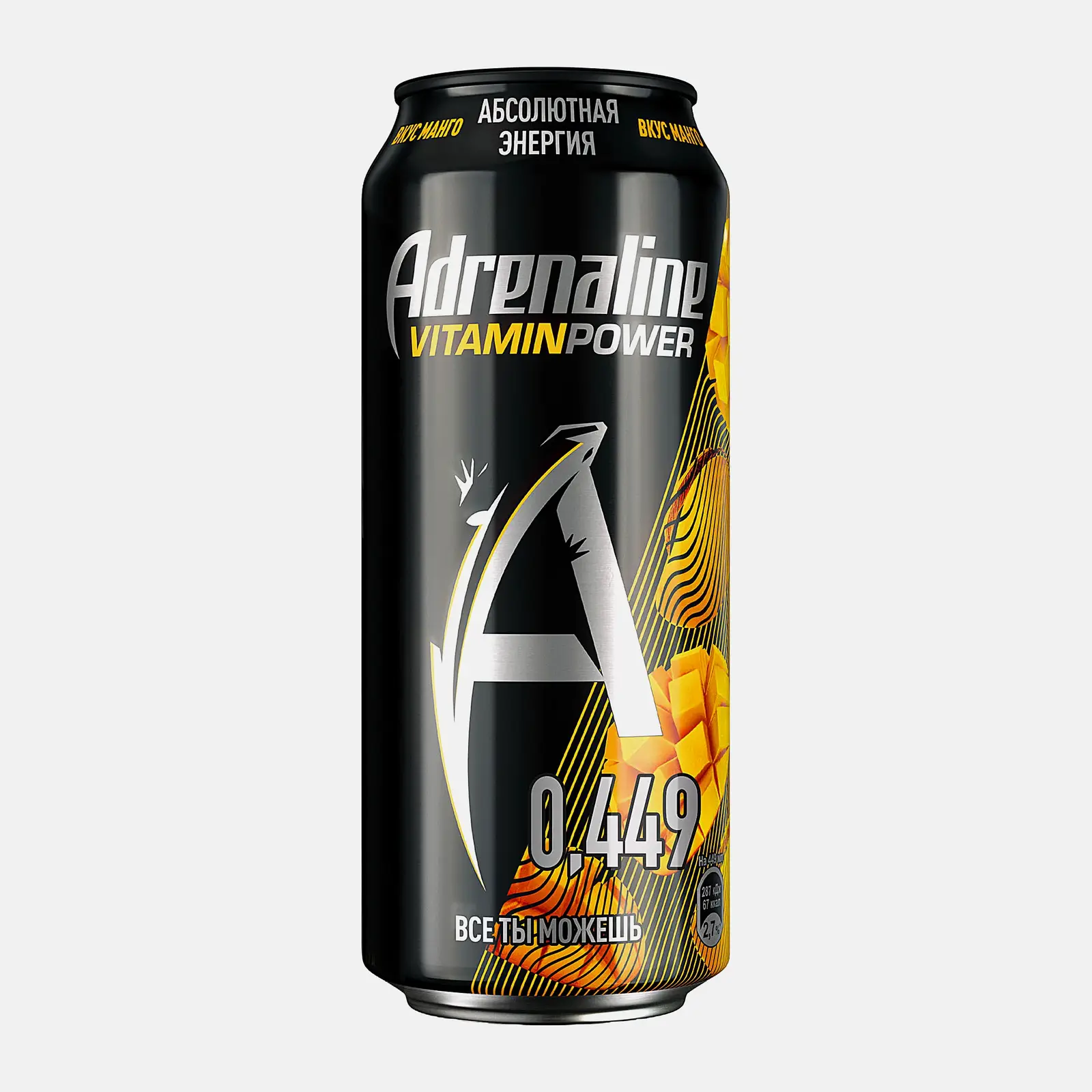 Энергетический напиток со вкусом Манго Adrenaline Rush Vitamin Power 449мл