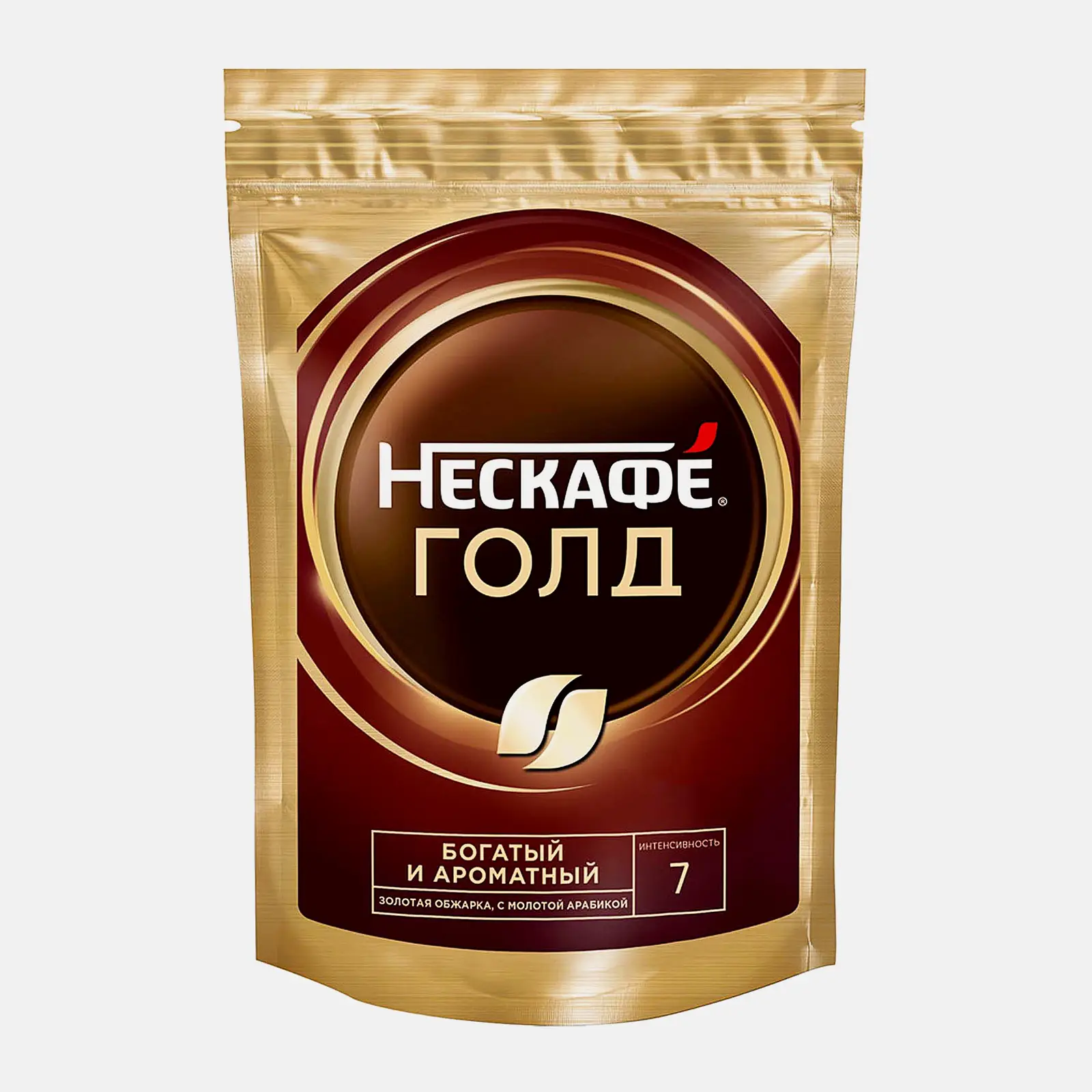 Изображение товара Сублимированный кофе Нескафе Голд 160г натуральный растворимый с добавлением жареного молотого кофе